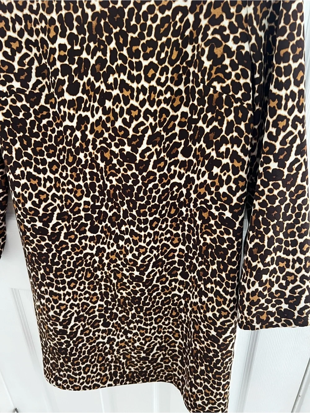 J. Crew Leopard Print Shift Dress in Brown and Cream
